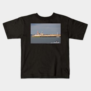 Lighthouse East Pier  Dun Laoghaire Kids T-Shirt